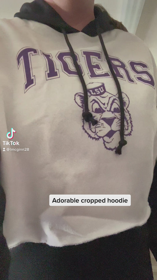 LSU Cropped Hoodie