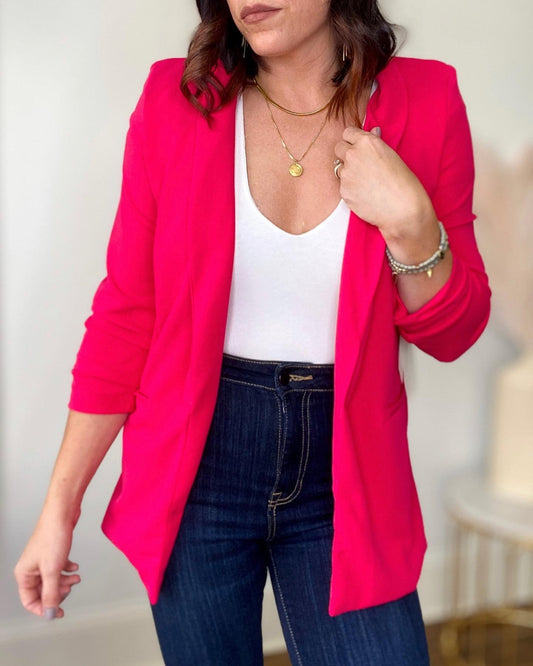 Scrunch Sleeve Blazer