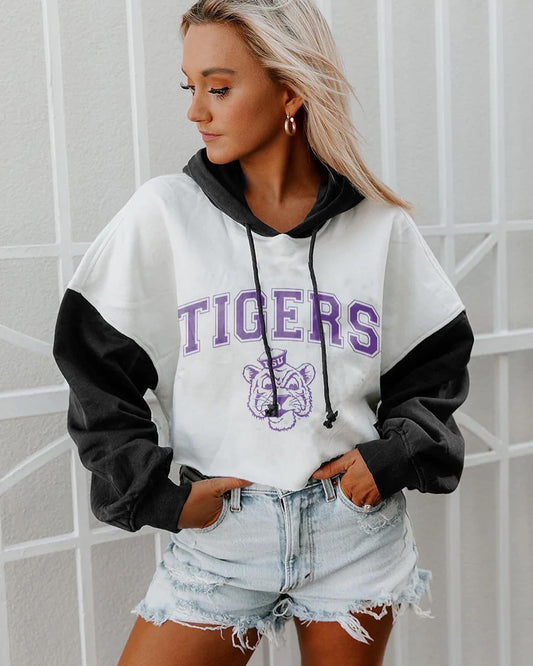 LSU Cropped Hoodie