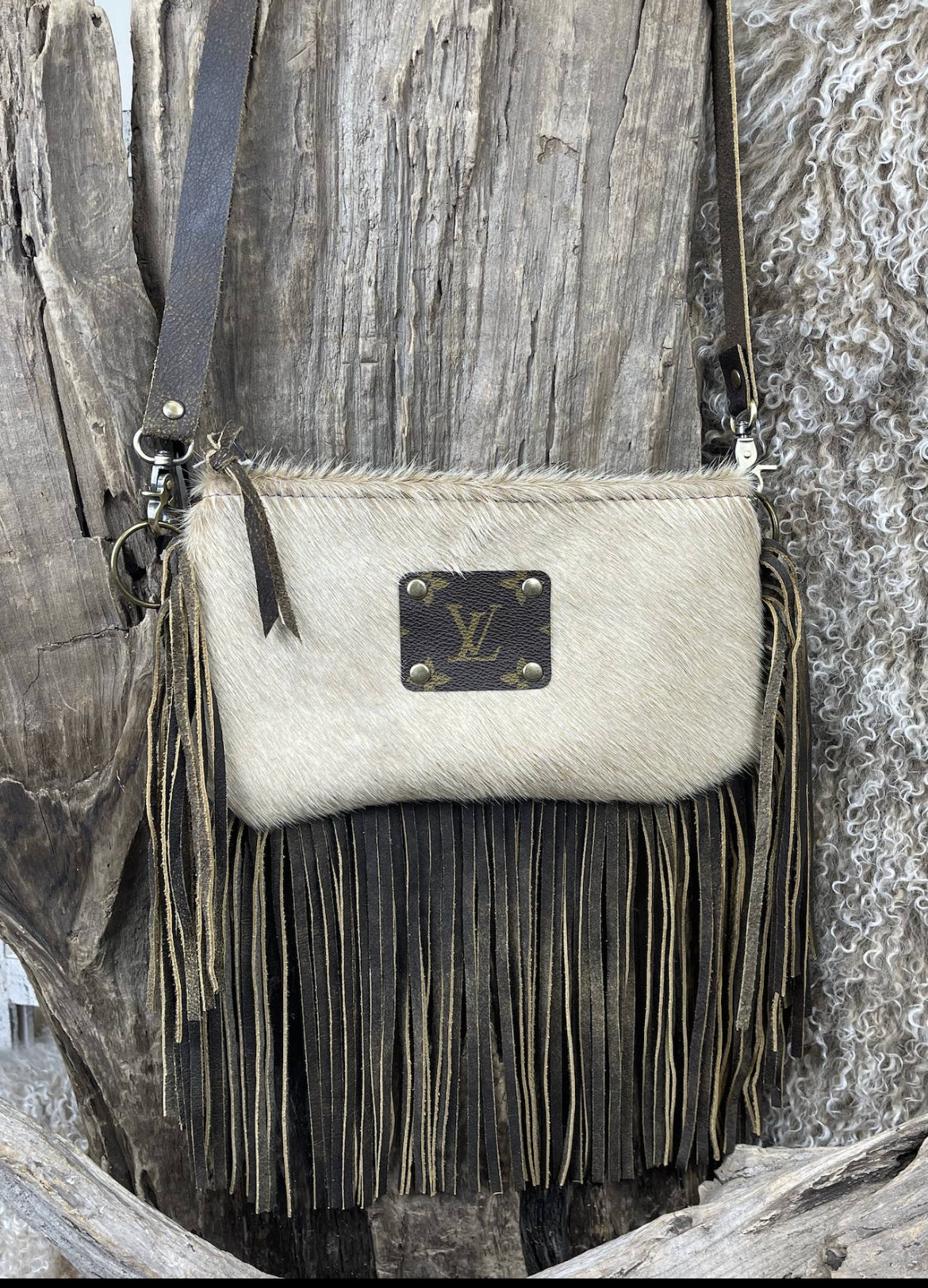 Tan Crossbody Up- Cycled Bag